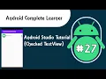 Android Studio Tutorial Checked TextView