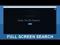 Full Screen Search Overlay using CSS jQuery Tutorial