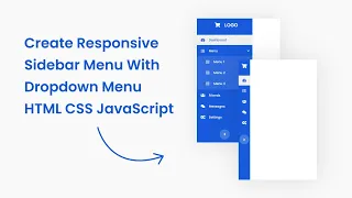 Create Responsive Sidebar Menu With Dropdown Menu HTML CSS JavaScript