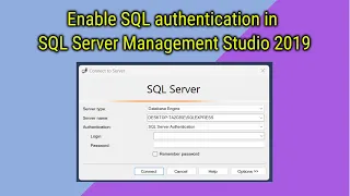 Enable SQL Server authentication SQL Server Authentication for SSMS 2019 Interview Point