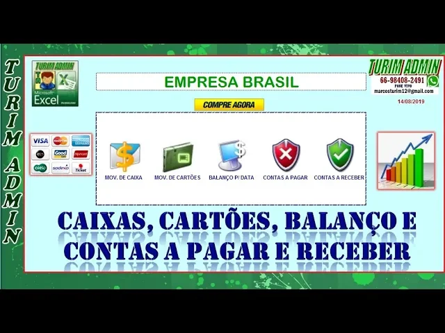 PLANILHA DE CAIXA LANÇAMENTOS CARTÕES DEBITO E CREDITO, CONCILIAÇÃO E VE O BALANÇO R$ 120,00