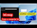 How To Send A Message From One Computer To Another Computer Using Command Prompt