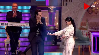 أبلة فاهيتا فقرة نارية وحكيم ولعها اكتر في لعبة سؤال وعقاب 