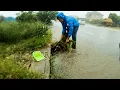 Download Lagu This Culvert Never Drain A Long Time - Remove Grass Clogged Culvert On Street