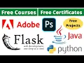 Udemy Free Certificate Courses Adobe Photoshop Java Python Flask Project Online Classes