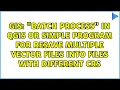 Batch process in qgis
