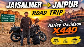 Jaisalmer to Jaipur on Harley-Davidson X440 | 561 KM Solo Ride | Rajasthan Road Trip