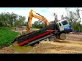 Download Lagu Incredible Landslides​ 25T Truck In Sinking Land And Fail Unload \u0026 Most Fail Powerful Arise​ Helping