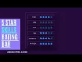 Five Star Skills Rating Bar Using HTML and CSS