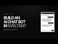Build a Claude Powered Chatbot in SvelteKit beginner tutorial