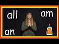 Glued Sounds - all am an Learn How to Tap Out Mark Up and Read Words With Glued Sounds