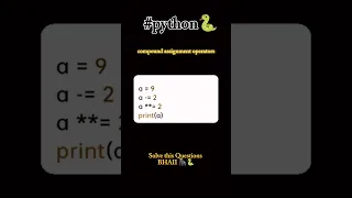 PYTHON All Compound assignment operators