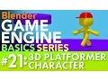 Blender Game Engine Basics Tutorial 3D Platformer Character
