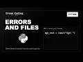 Python Errors and Files Python Syntax to Fall Asleep To