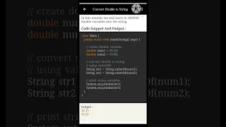 java program to convert double to String