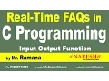 Input Output Function C Technical Interview Questions and Answers Mr Ramana