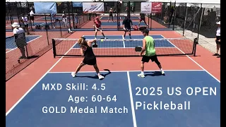 MXD Doubles Skill 4 5 Age 60-64 Gold Medal Pickleball Match - US Open 2025
