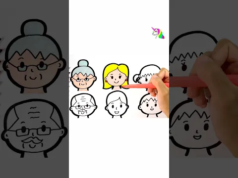 Happy family coloring page for kid #art #coloring #drawing
