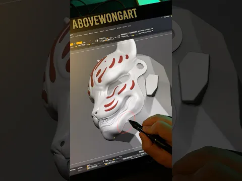Cat Mask 3D Sculpted in Z-Brush 3D Printing on Jupiter 2 by @ElegooOfficial