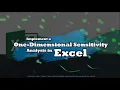 Implement a One Dimensional Sensitivity Analysis in Excel Fast Guide Tutorial