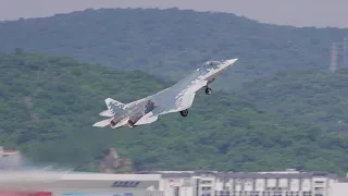 su 57 crazy flying demonstration at zhuhai airshow 2024