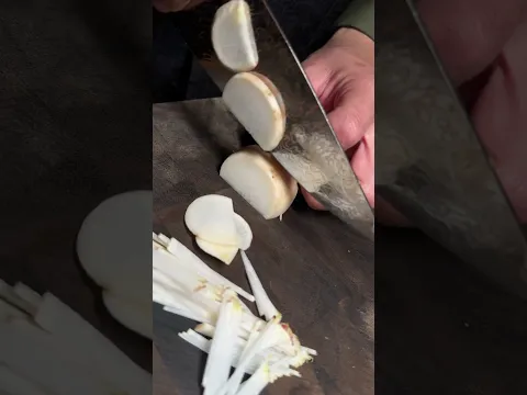 Rui “Golden Stream” SG2 Gyuto cutting Swedes #fyp #satisfying #kitchenknife #japaneseknife #ruiknife