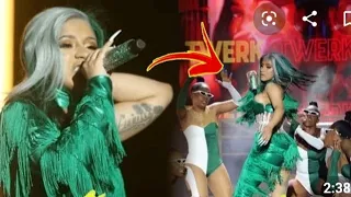cardi b twerks niniola removed wig burna boy drops mic tiwa savage dance skills livespot festival