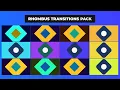Rhombus Shape Transition Pack After Effects Template Easy to Edit No Plugin Required