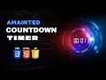 Animated Countdown Timer Tutorial HTML CSS JavaScript Stylish Responsive