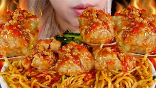 Download ASMR 🍜🔥MIE AYAM BAKSO URAT GRANAT PEDAS🥵 SPICY NOODLE WITH BEEF MEATBALL❗️ MP3