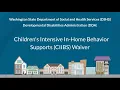 DDA Waivers Children s Intensive In-Home Behavior Supports CIIBS