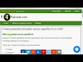 difference between private protected and public access specifiers in hindi urdu