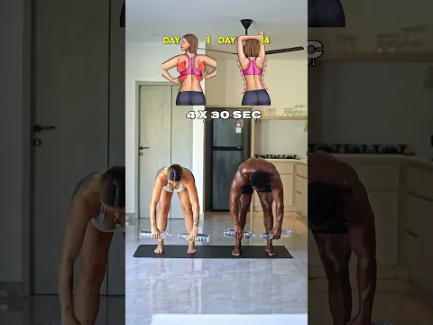 Beginner back workout at home ⚡️ #trending #fitness #backworkout
