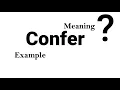 Confer Meaning Example Definition EWD-English Word Dictionary English Word In-depth Mean