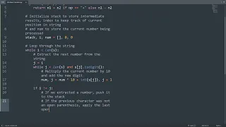 Leetcode 224 Basic Calculator in Python Python Leetcode Python Coding Tutorial Python ASMR