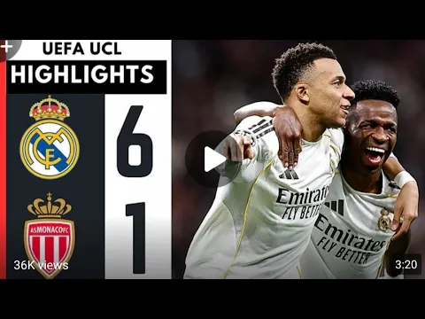 Video Thumbnail: 🔴Real Madrid vs Monaco 2026 | Brutal Match, Stunning Goals & Full Highlights✅⚽