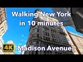 4K Walking New York Madison Avenue From 57th St to 66th St Manhattan