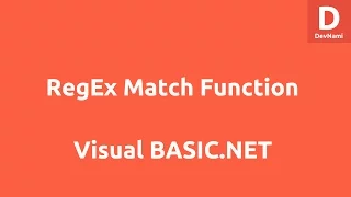 VB NET Regex Match Function