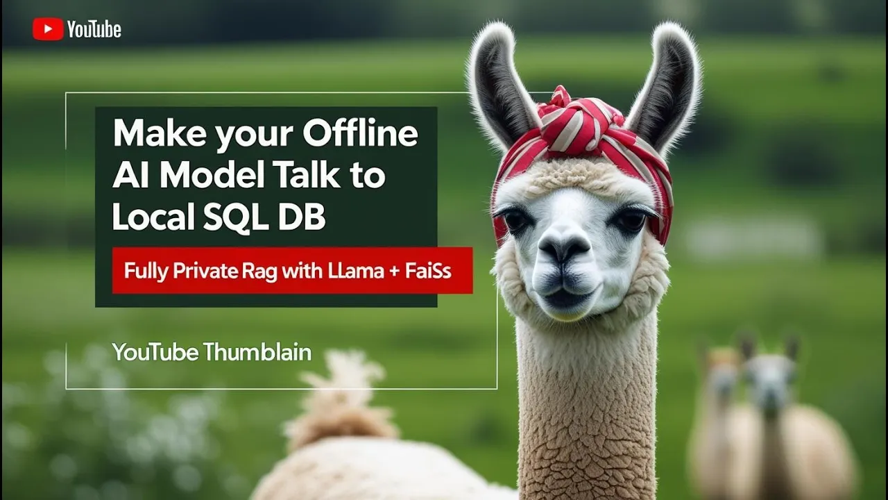 Make Your Offline AI Model Talk to Local SQL — Fully Private RAG with LLaMA + FAISS
