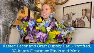 All Things Easter Shopping Haul - Thrifted Easter Walmart Easter Dollar Tree Spring Decor and Craft