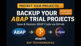 Backup ABAP Trial Projects with abapGit in Eclipse Save Restore from GitHub 10
