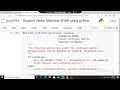 Support Vector Machine SVM using python