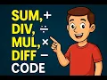 Java Basic Math Operations Sum Diff Mul Div