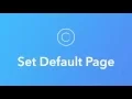 Ionic Creator Tutorials Set Default Page