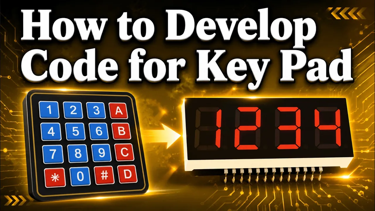 Keypad Programming | Matrix Keypad Programming| Hex keypad | 4x4 keypad programming