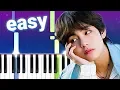 BTS V - Winter Bear (100% EASY PIANO TUTORIAL)
