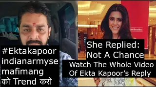 ekta kapoor finally replies back hindustani bhaus final warning xxx uncensored removed eic