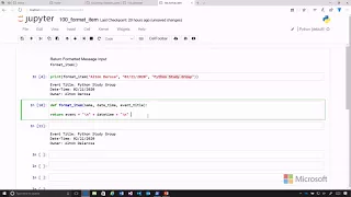 36 Python Beginner Strings and Functions - Build format item Function