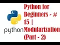 Python for Beginners - Modularization Part