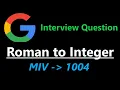 Roman to Integer - Leetcode 13